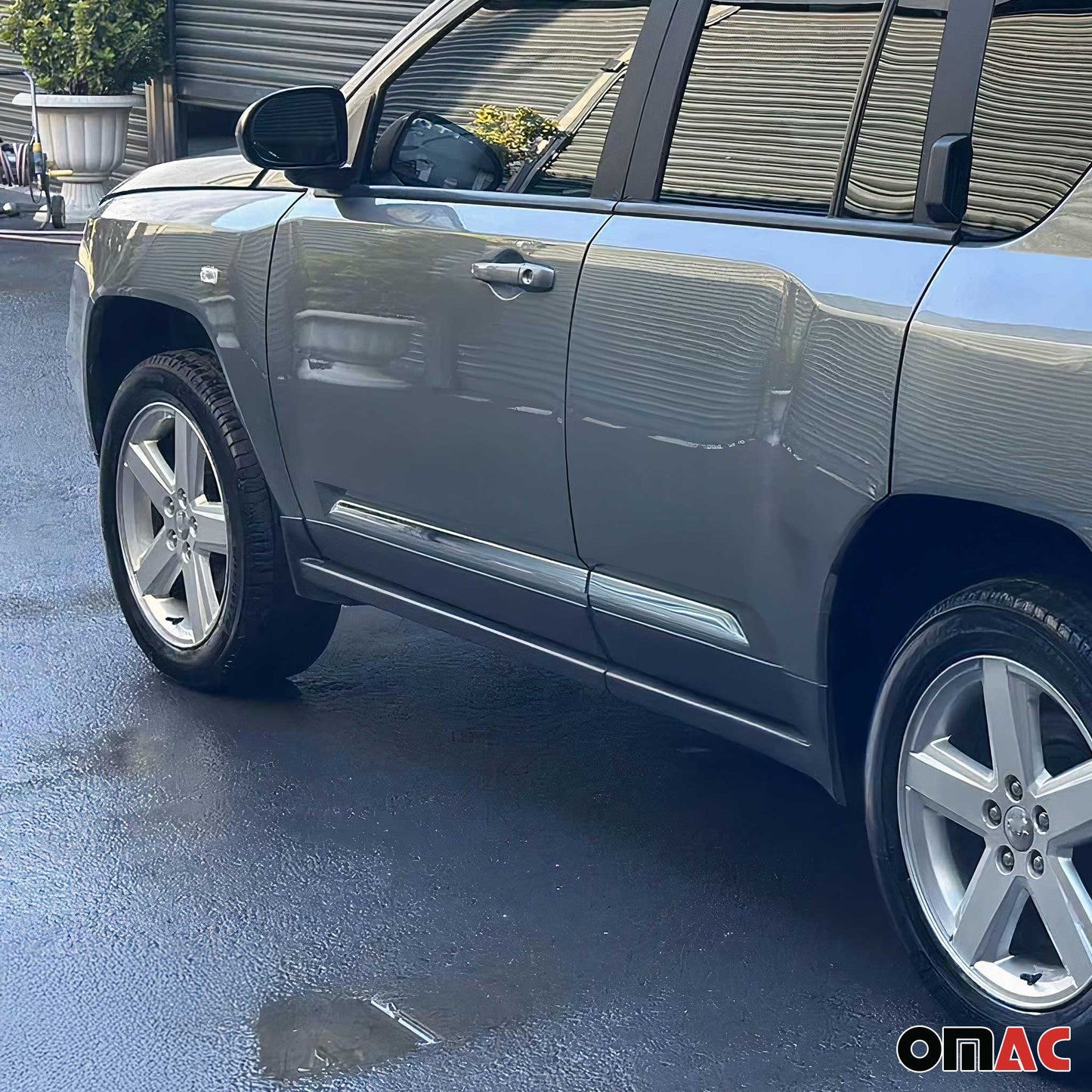 Seitentürleiste Türleisten Türschutzleiste für Jeep Compass 2006-2016 Chrom 4x