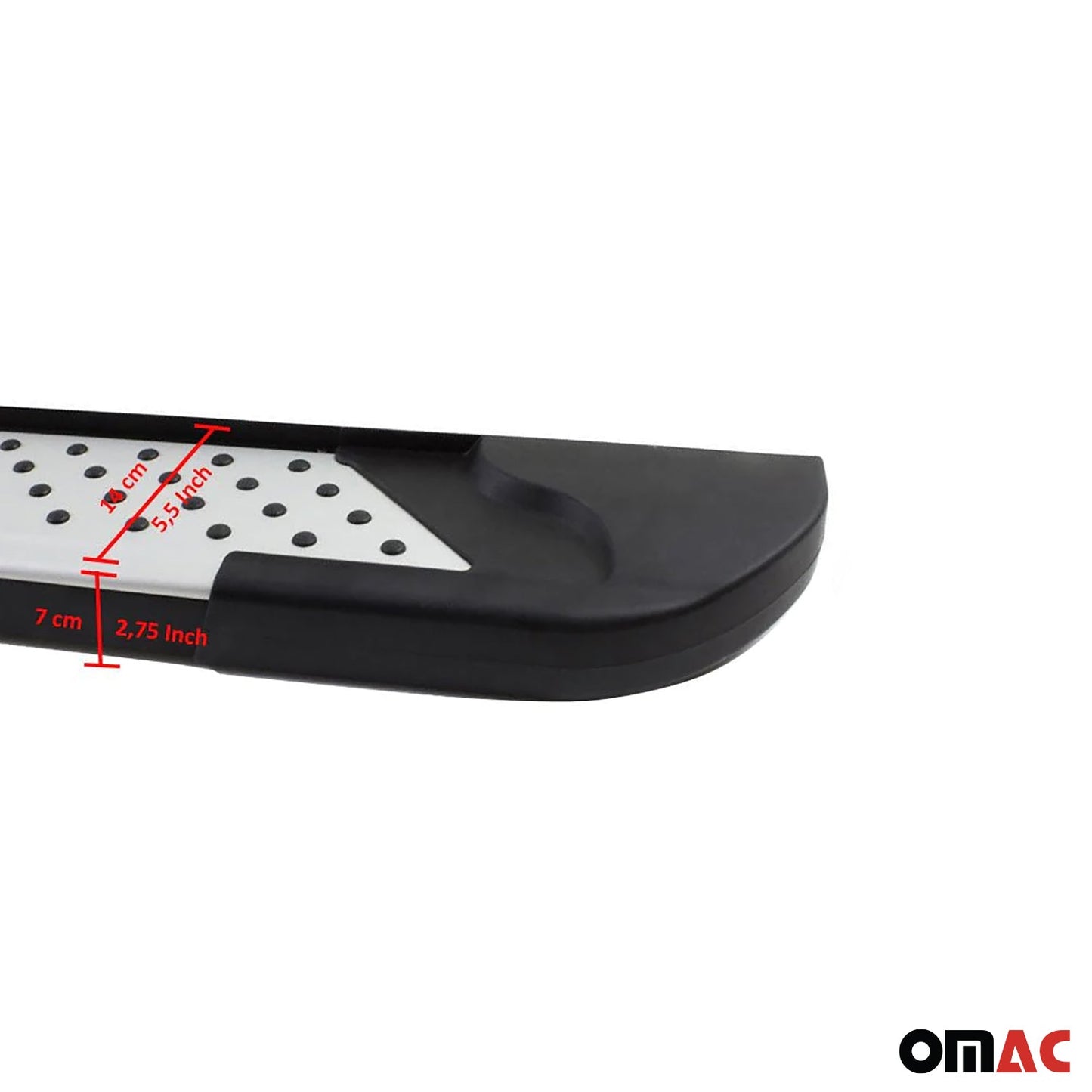 Praguri laterale/scarpe pentru Ford Tourneo Custom 2023-2025 L1 Argintiu-Negru 2x