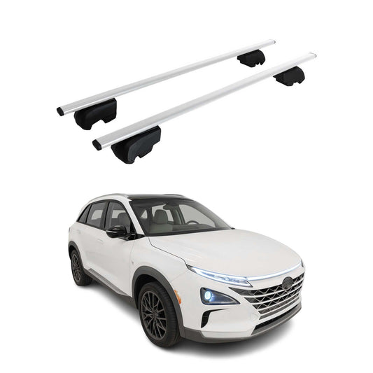 Dachträger für Hyundai Nexo 2019-2025 Grundträger Metall Silber ABE 2x