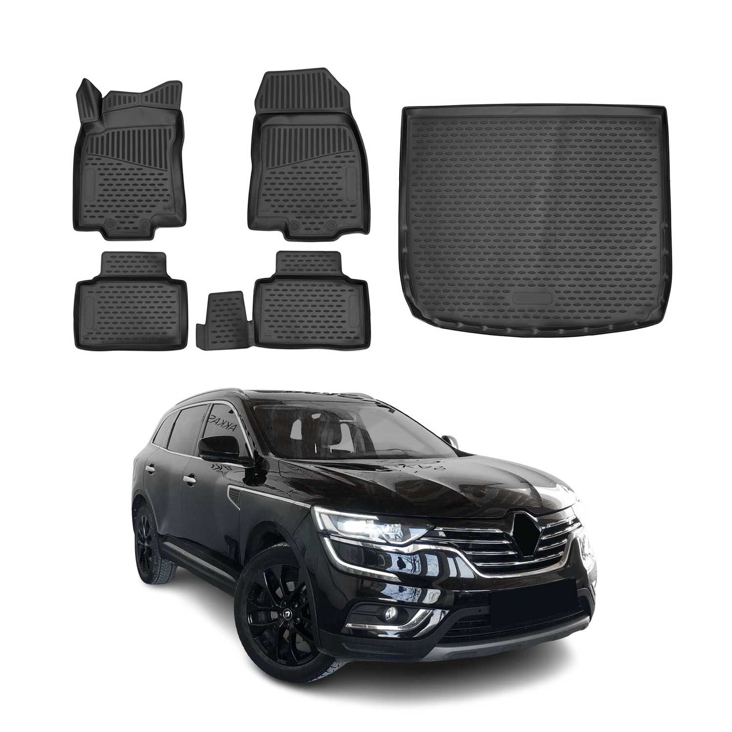Set covorașe și portbagaj pentru Renault Koleos 2017-2025 TPE Negru
