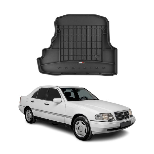 OMAC Gummi Kofferraumwanne für Mercedes C Klasse W202 1993-2001 TPE Schwarz
