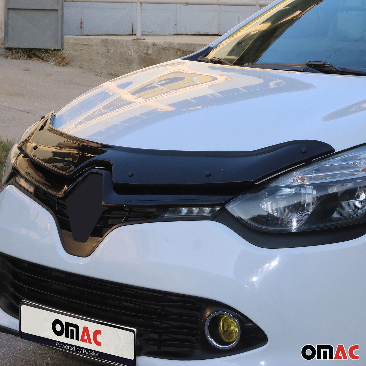 Motorhaube Deflektor Insekten Steinschlagschutz für Renault Clio 2012-19 Dunkel