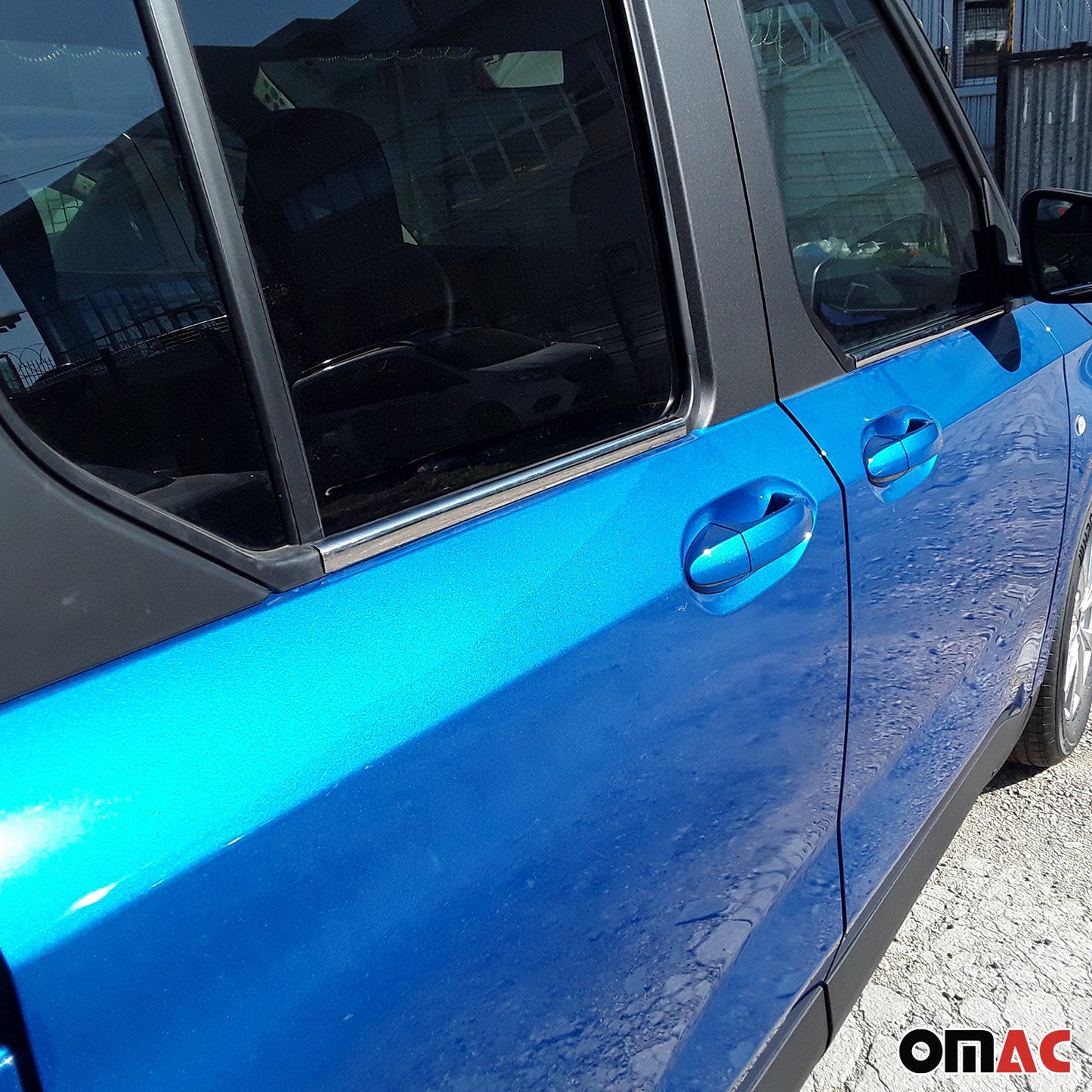 Benzi decorative pentru geamuri Ford Tourneo Courier 2023-2025, oțel inoxidabil, 4 bucăți