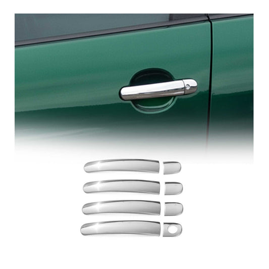 Ornamente mâner ușă, capace mâner ușă pentru Skoda Superb 2001-2008 4 uși oțel inoxidabil 8x