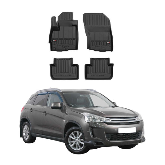 2012-2017 Citroen C4 Aircross Fußmatten TPE Schwarz 4 tlg