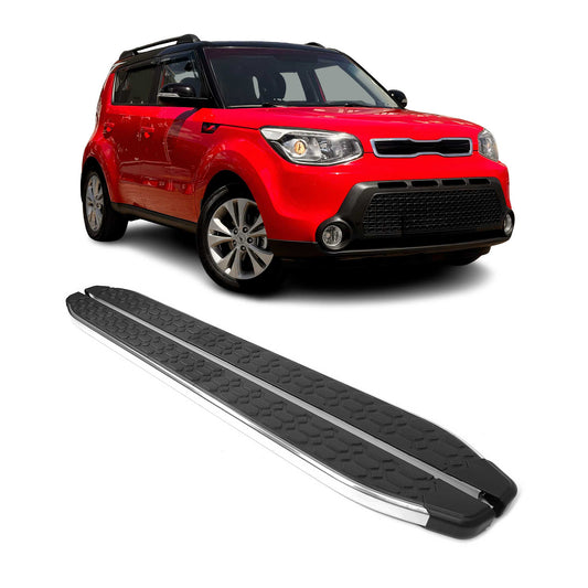 Trittbretter Seitenschweller für Kia Soul 2014-2019 Edelstahl Schwarz Silber