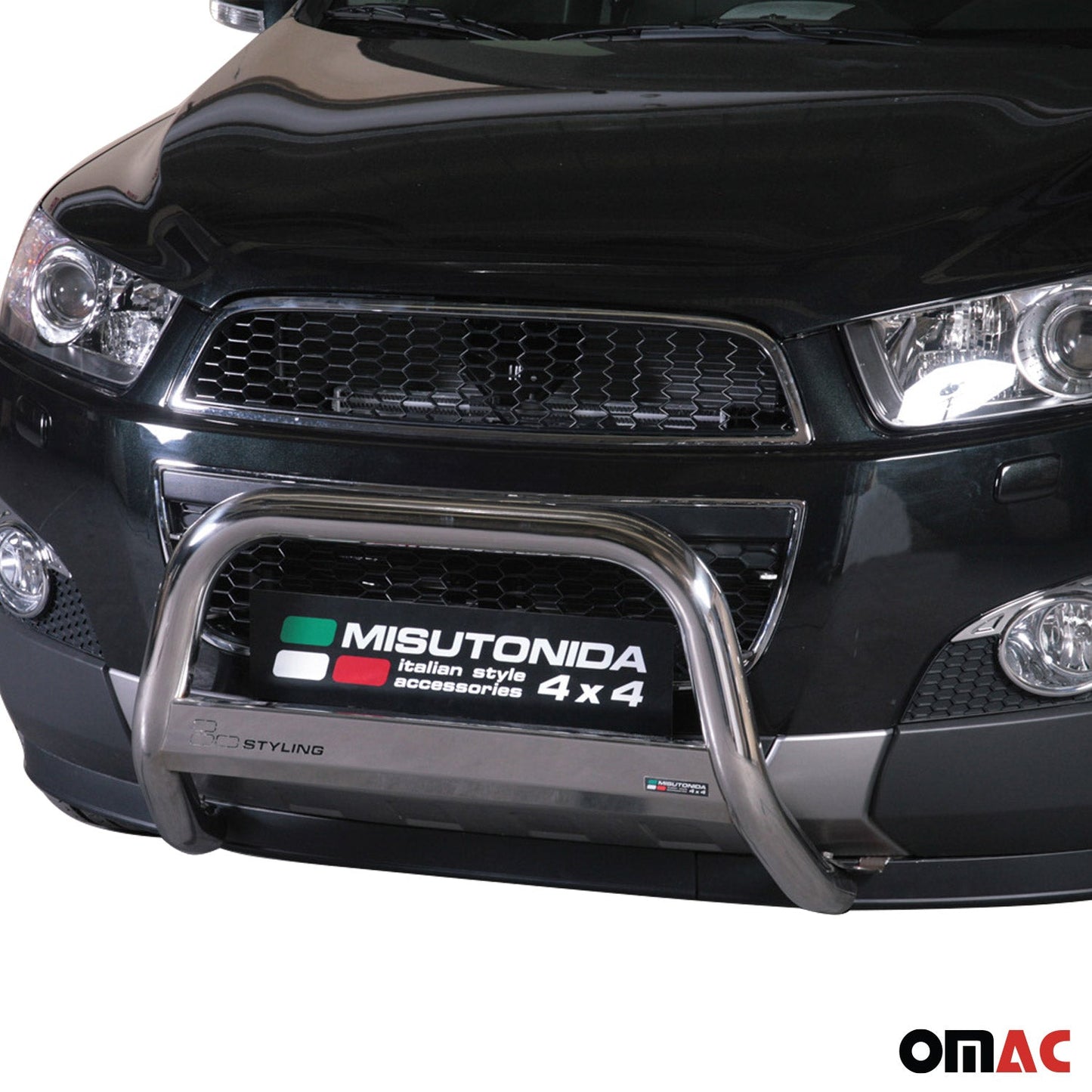 Bară de protecție/buton față pentru Chevrolet Captiva 2011-2016, ø63mm, oțel, argintiu