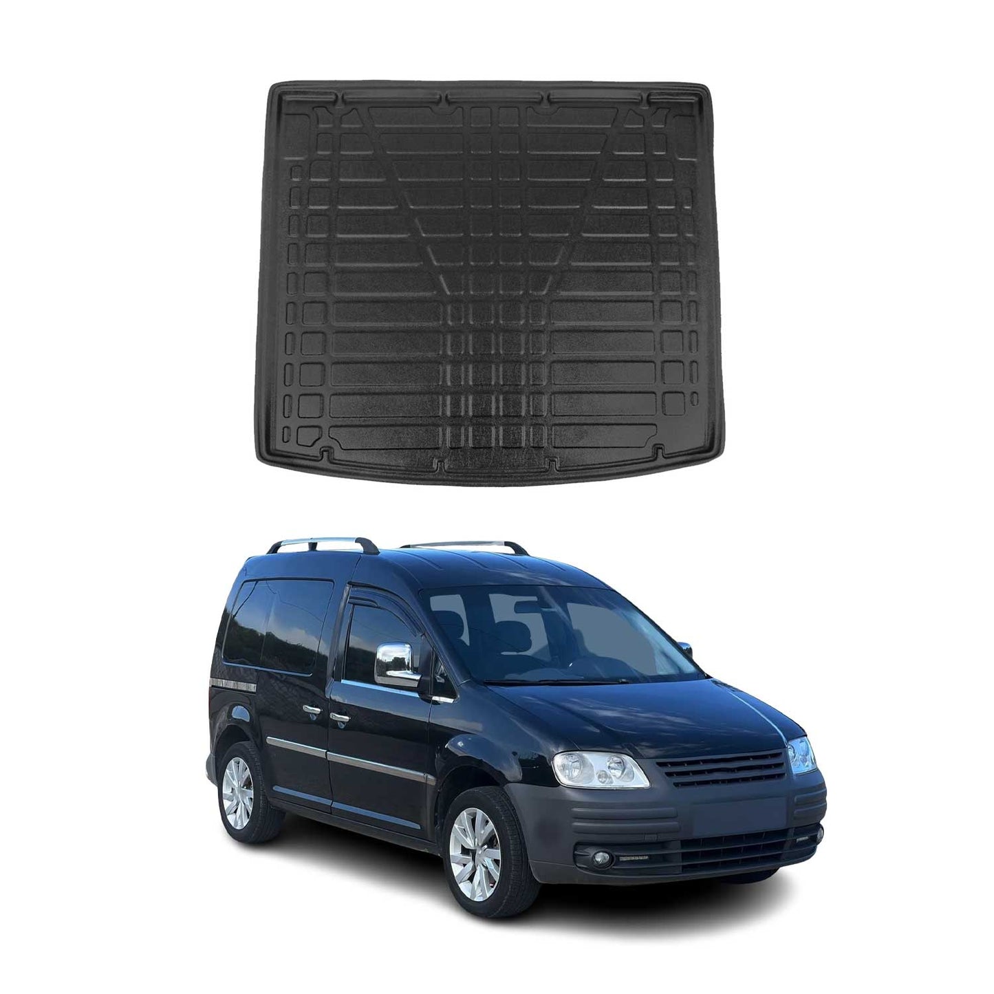 Protecție portbagaj/căptușeală pentru VW Caddy Life 2008-2011, cauciuc TPE, negru