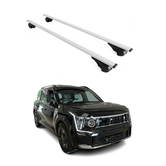 Dachträger Grundtäger für Kia EV9 GT-LINE 2023-2025 75kg Metall Silber 2 tlg