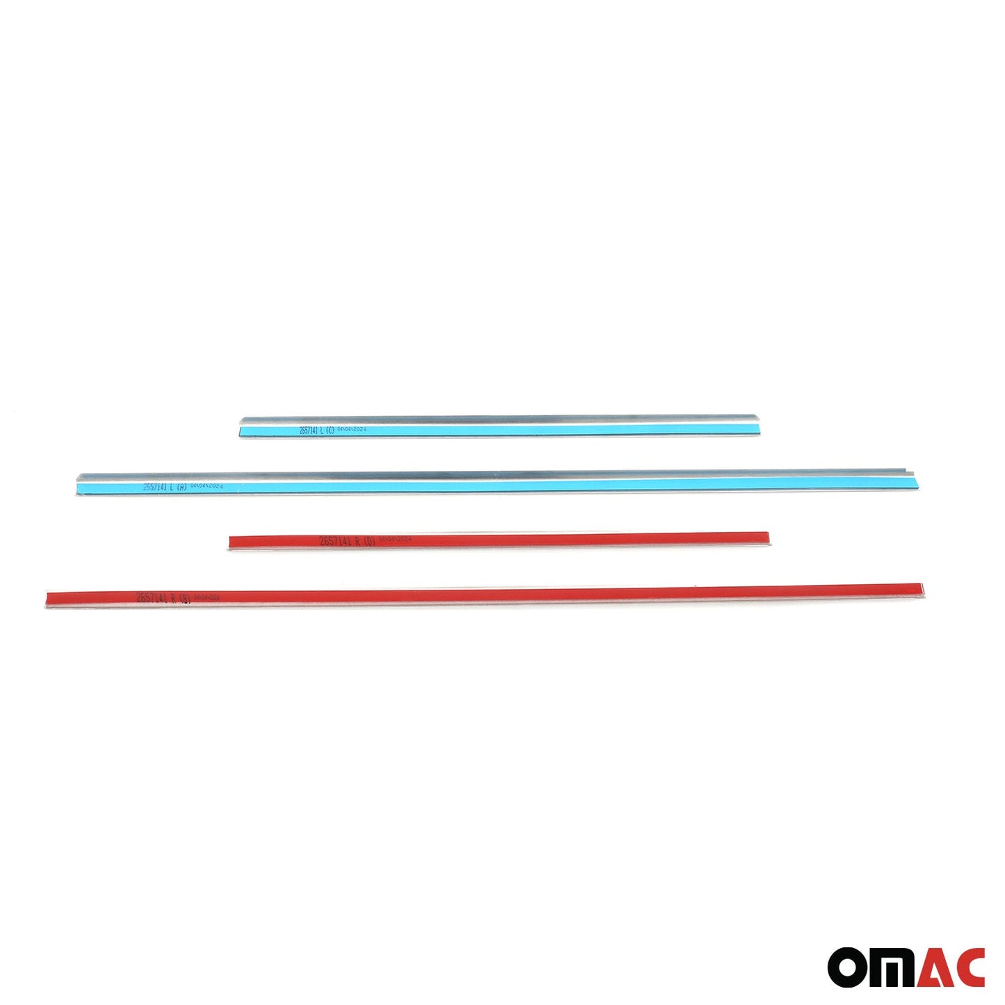 Benzi decorative pentru geamuri Ford Tourneo Courier 2023-2025, oțel inoxidabil, 4 bucăți