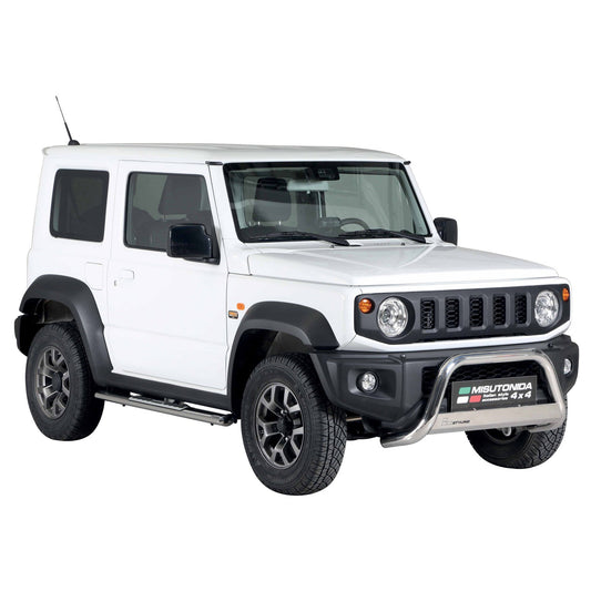 Praguri/praguri laterale din oțel inoxidabil pentru Suzuki Jimny 2018-2025, argintii