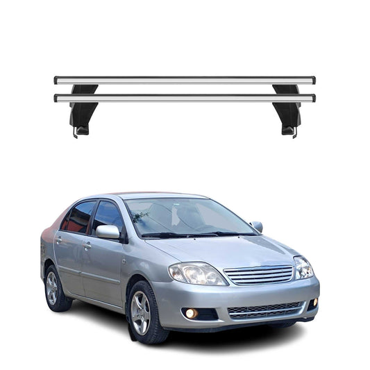 Menabo Dachträger für Toyota Corolla E12 Limo 2002-2019 50kg Alu Silber 2x