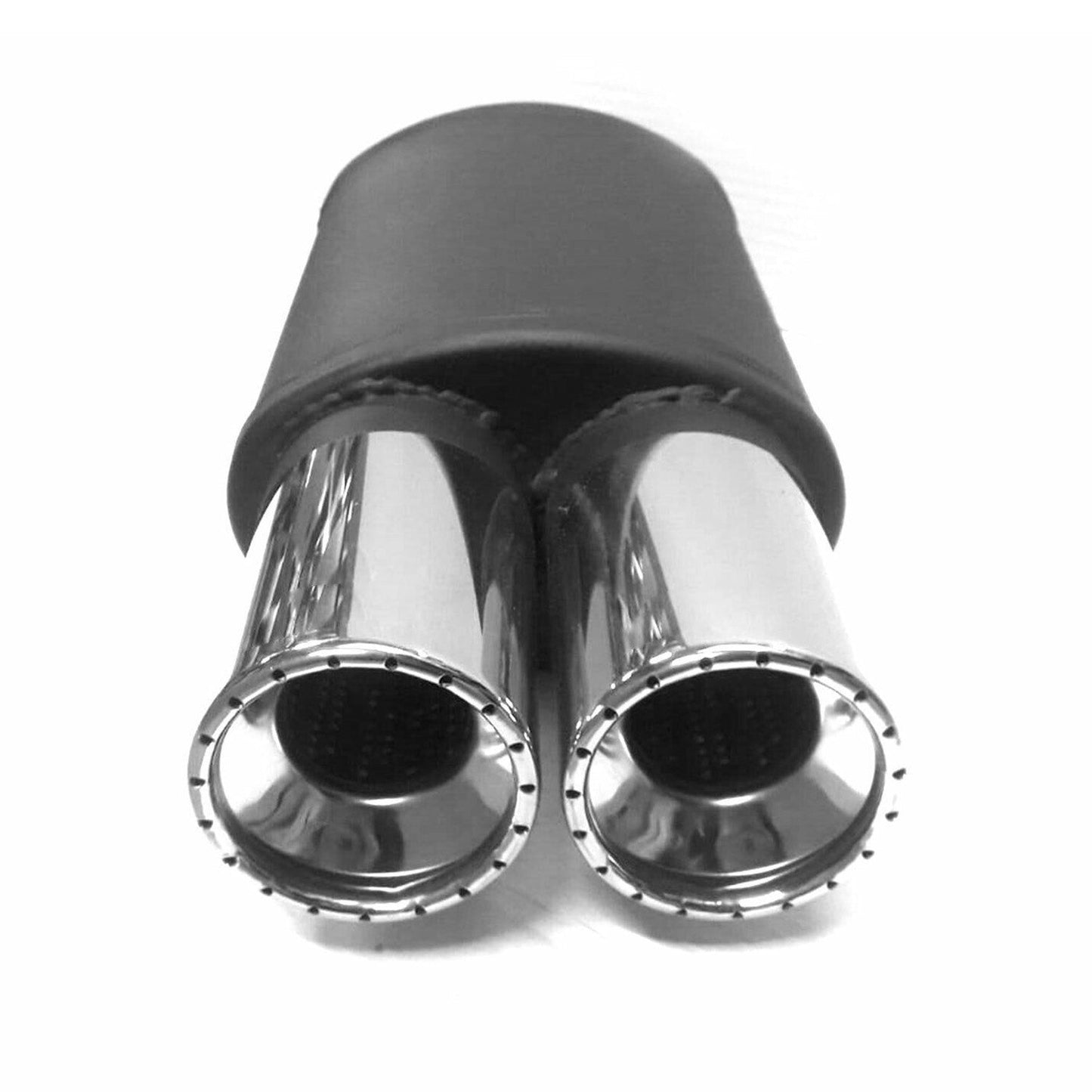 Sistem de evacuare, tobă de eșapament, țeavă de eșapament din oțel inoxidabil, piesă terminală, oțel inoxidabil cromat, 60 mm