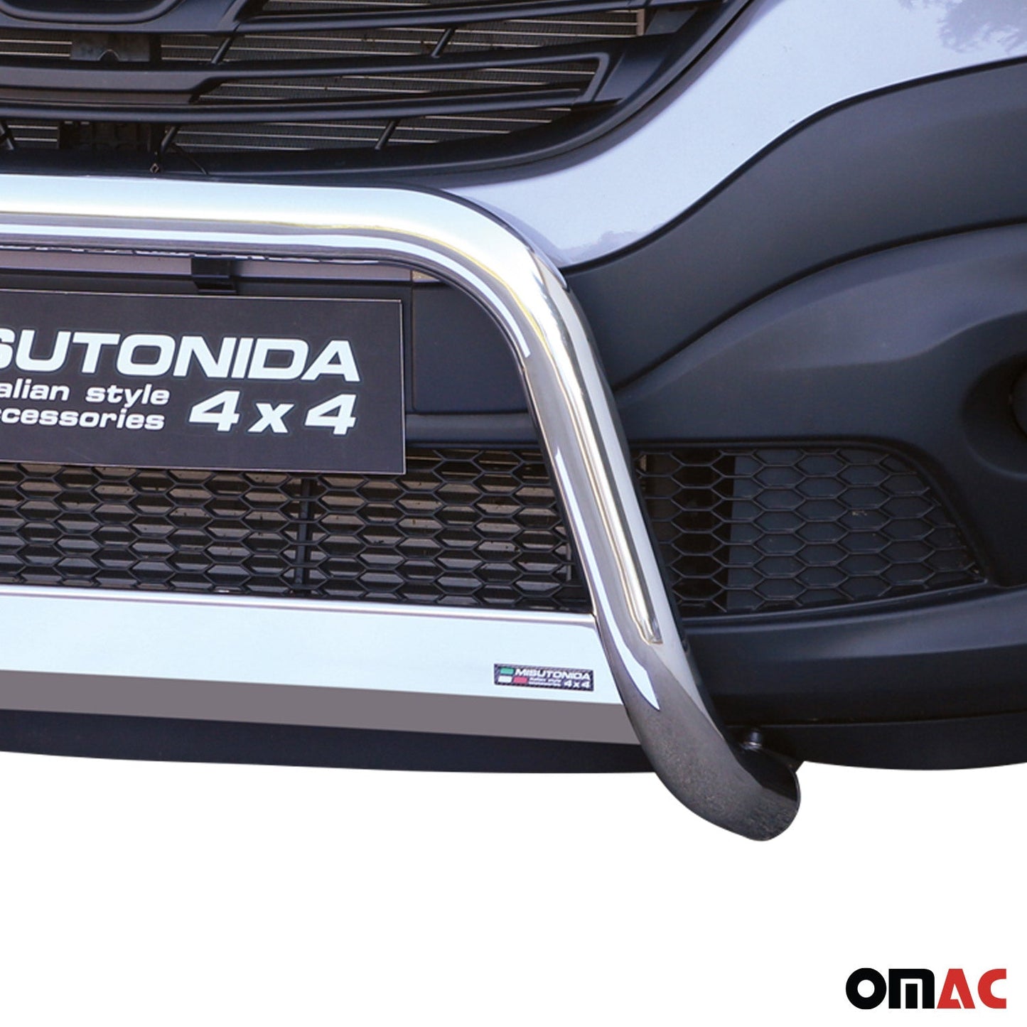 Frontbügel Frontschutzbügel für Renault Trafic 2014-2019 Grau Edelstahl ø63 mm