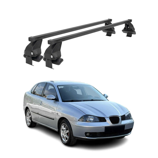 Menabo Dachträger Grundtäger für Seat Cordoba 2002-2009 50kg Stahl Schwarz 2 tlg