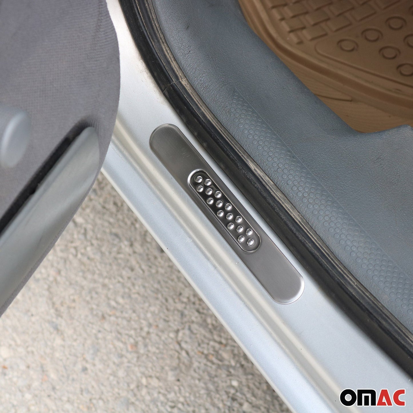 Protecții prag ușă pentru Fiat Grande Punto 2005-2009, oțel inoxidabil, 4x