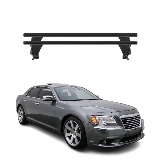 Menabo Dachträger Grundtäger für Lancia Thema 2011-2014 50kg Alu Schwarz 2 tlg