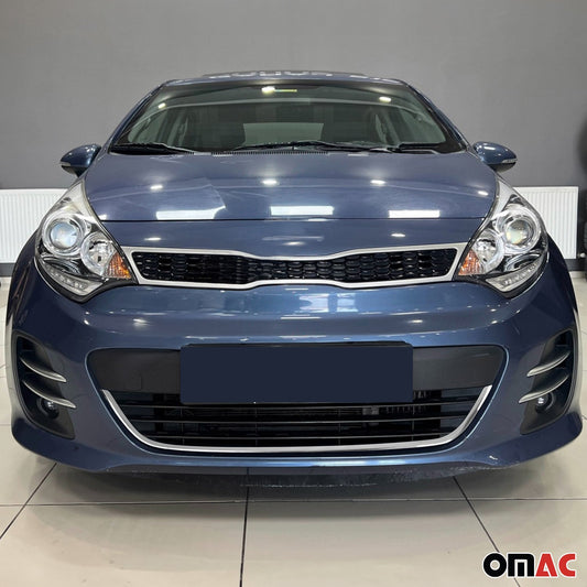 Benzi decorative grilă auto pentru Kia Rio hatchback 2011-2017, crom-argintiu