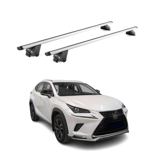 Dachträger Grundtäger für Lexus NX AZ10 2014-2021 100kg Alu Silber 2tlg ABE