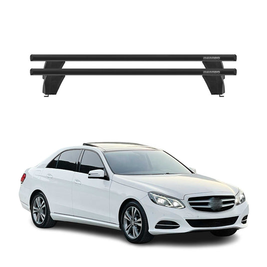 Menabo Dachträger für Mercedes E Klasse W212 Limo 2013-2016 75kg Alu Schwarz 2x