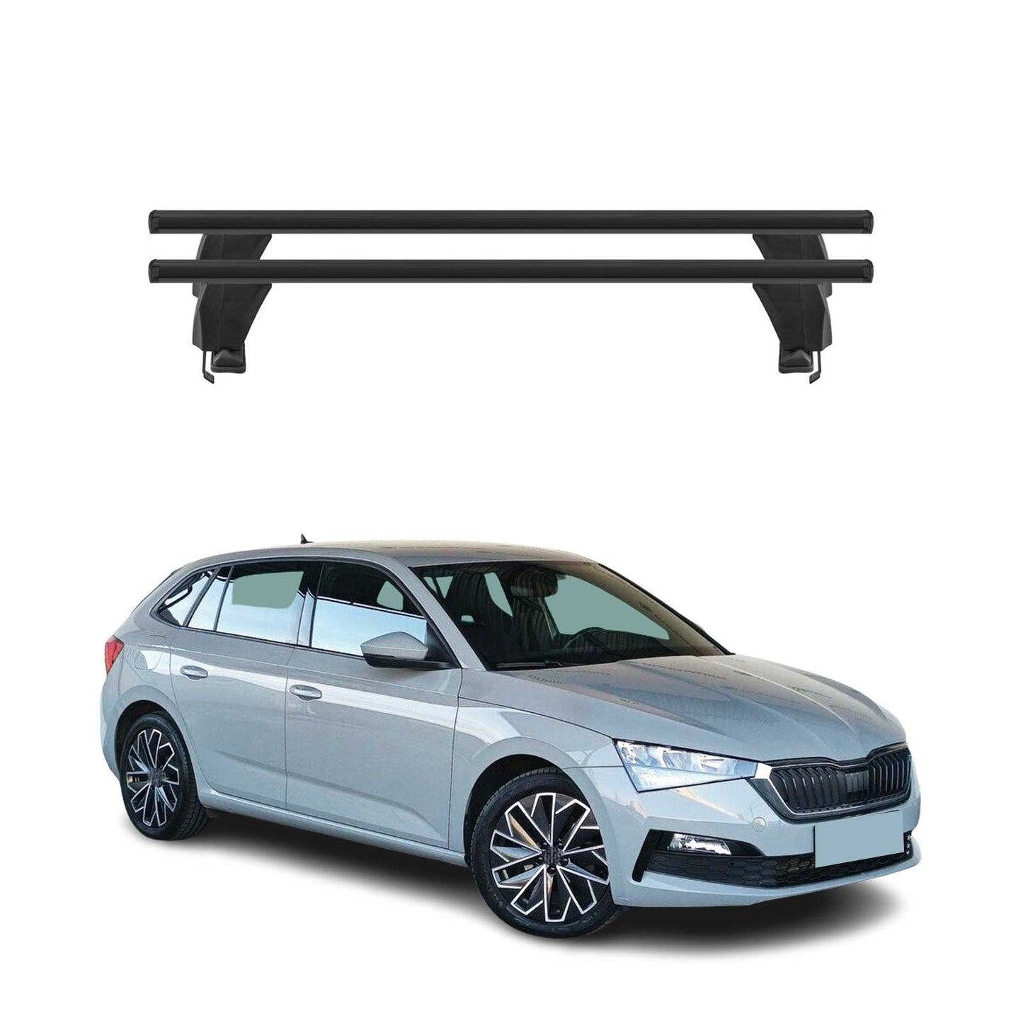 Menabo Dachträger Grundtäger für Skoda Scala 2019-2025 50kg Alu Schwarz 2 tlg