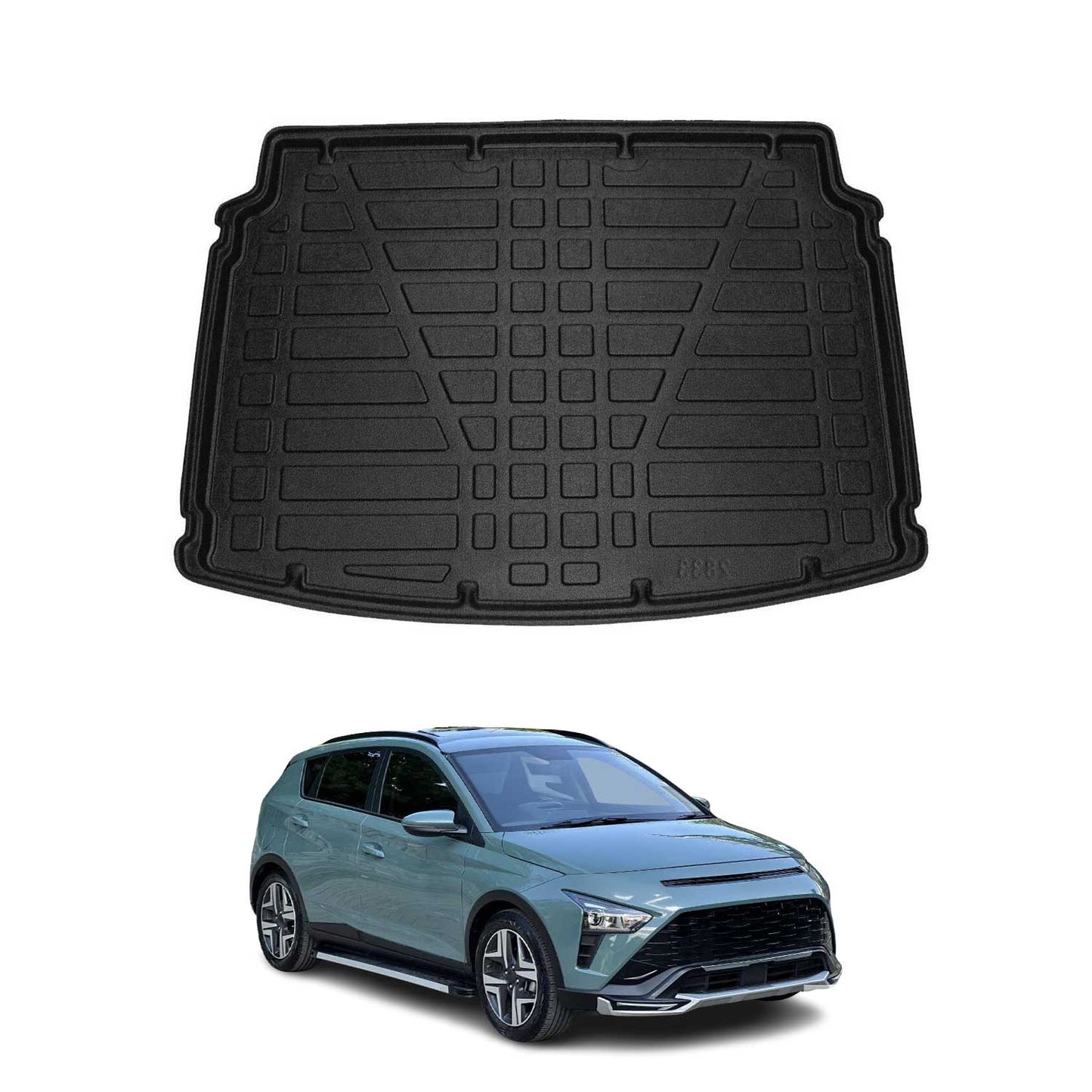 Kofferraumwanne Laderaumwanne für Hyundai Bayon 2021-2025 Gummi TPE Schwarz