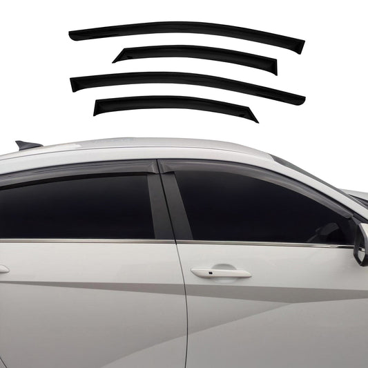 4x Windabweiser Regenabweiser für Hyundai Elantra 2020-2025 Acryl Dunkel