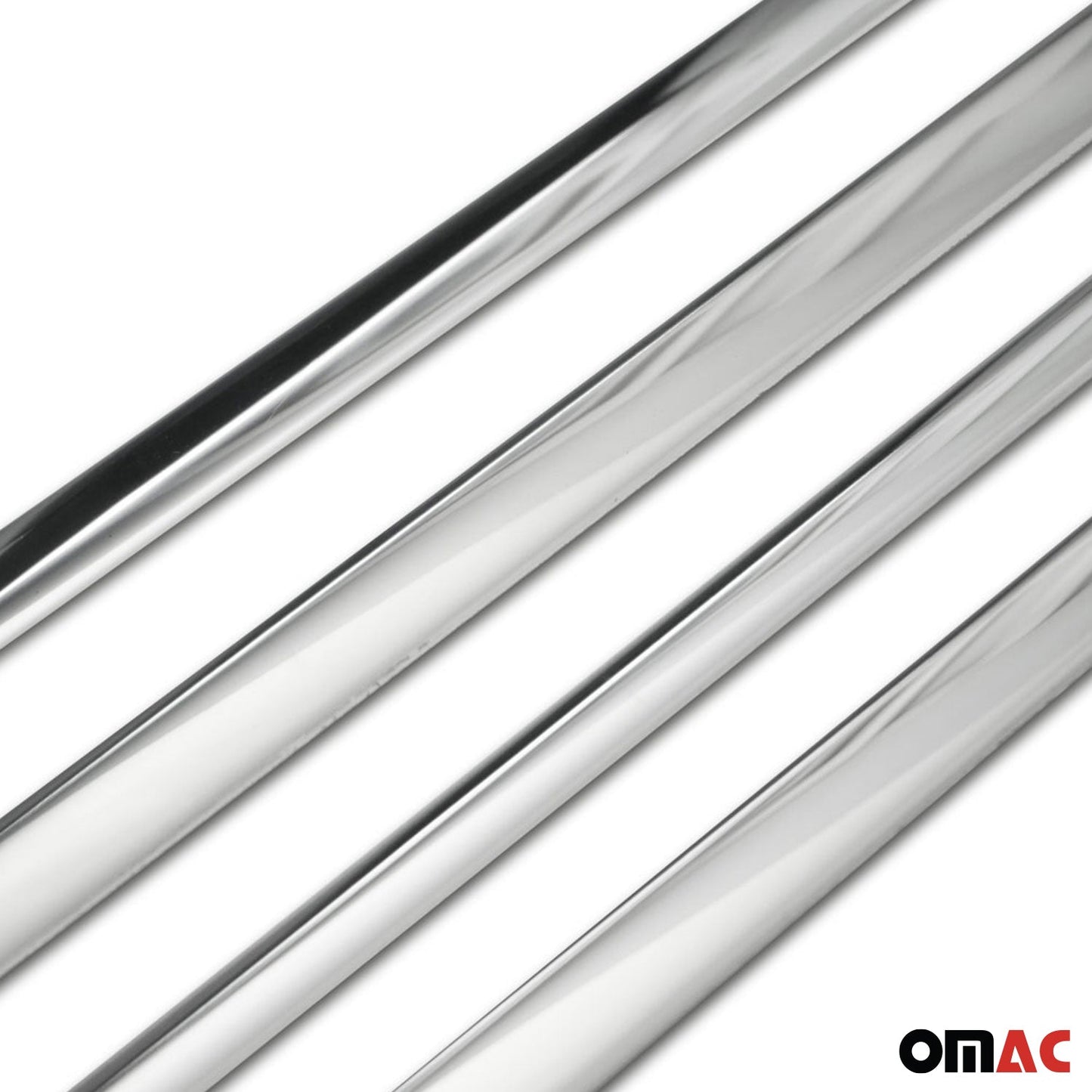 Benzi decorative pentru geamuri Renault Thalia 2008-2013, oțel inoxidabil cromat, 4 bucăți