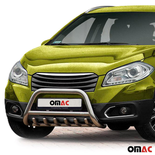 Bară de protecție față din oțel inoxidabil pentru Suzuki SX4 S-Cross 2013-2022 cu ABE (omologare de tip germană) argintie