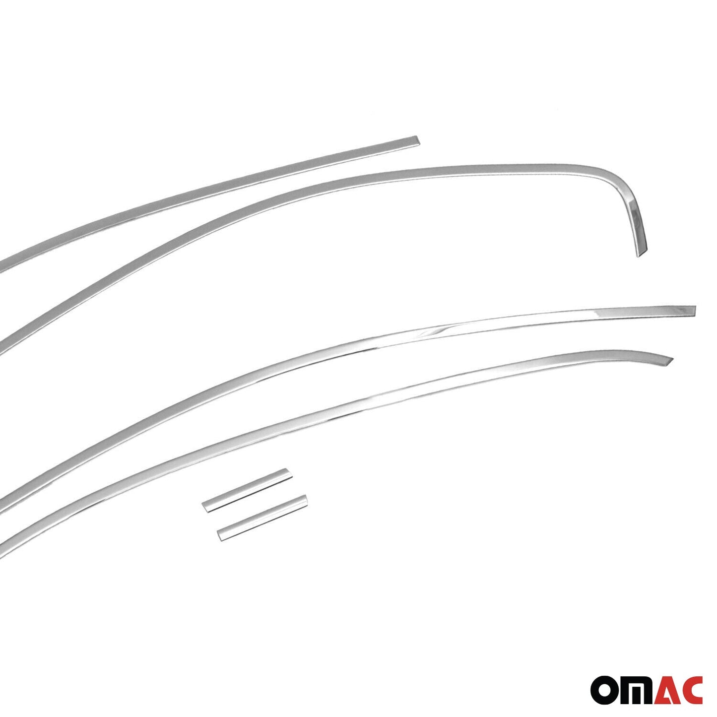 Benzi decorative pentru geamuri VW Jetta 2011-2018, oțel inoxidabil cromat, 6 bucăți