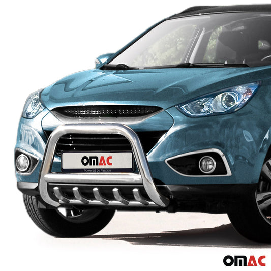 Bară de protecție față din oțel inoxidabil pentru Hyundai ix35 2010-2015 ABE Silver Protection