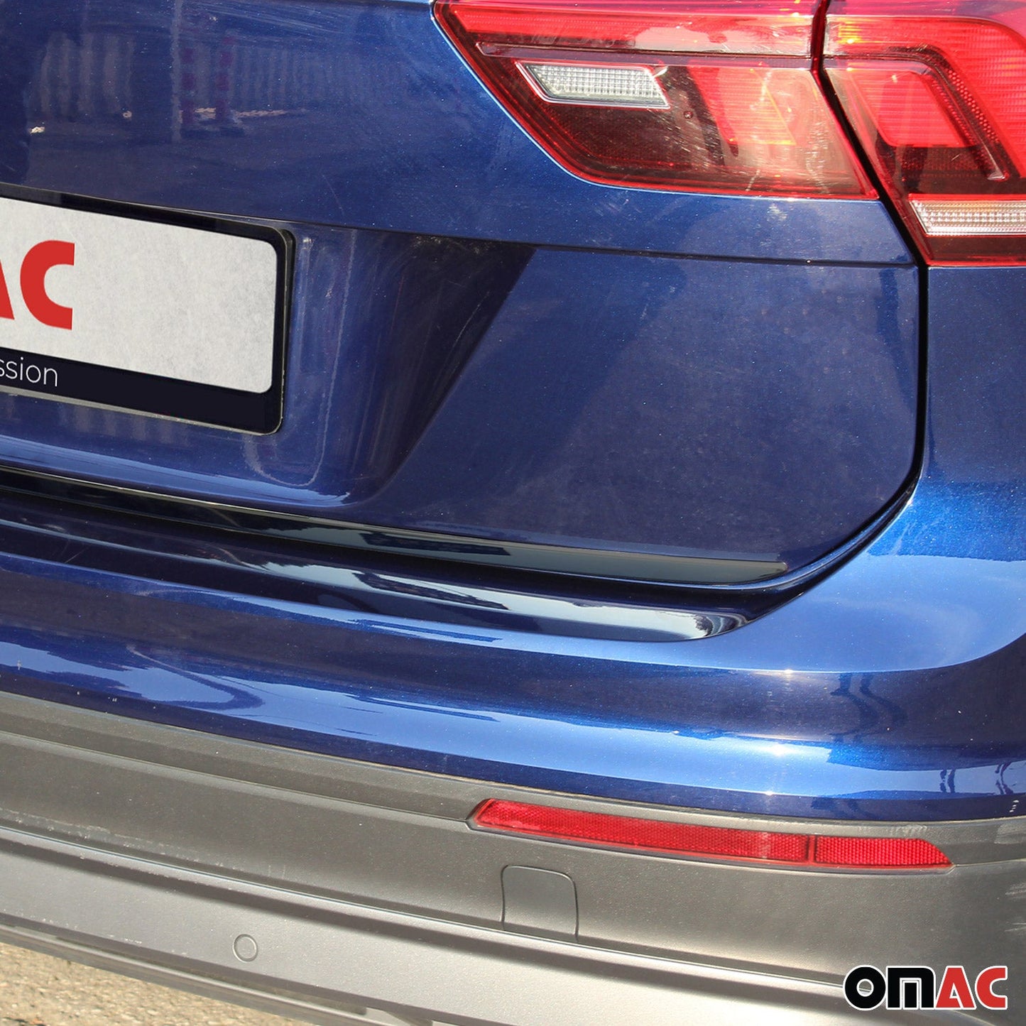 Bandă decorativă portbagaj, bandă decorativă spate pentru VW Tiguan / Allspace 2016-2024, oțel inoxidabil, finisaj închis