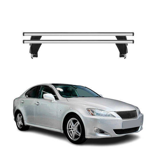 Menabo Dachträger Grundtäger für Lexus IS XE20 2005-2013 50kg Alu Silber 2 tlg