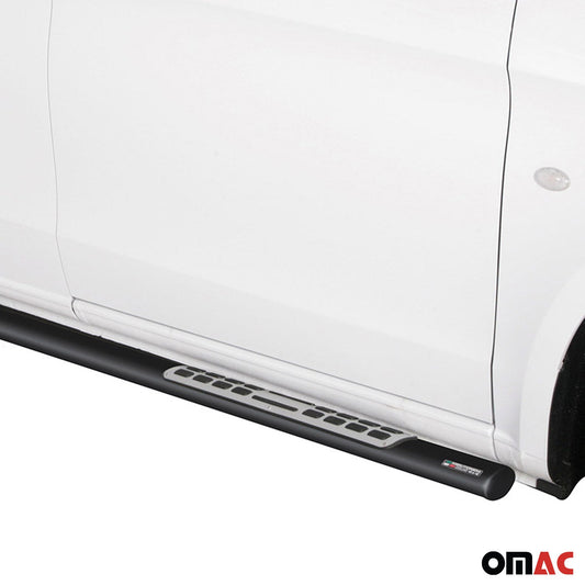 Praguri/praguri laterale din oțel inoxidabil pentru Mercedes Vito Viano 2010-14, negre