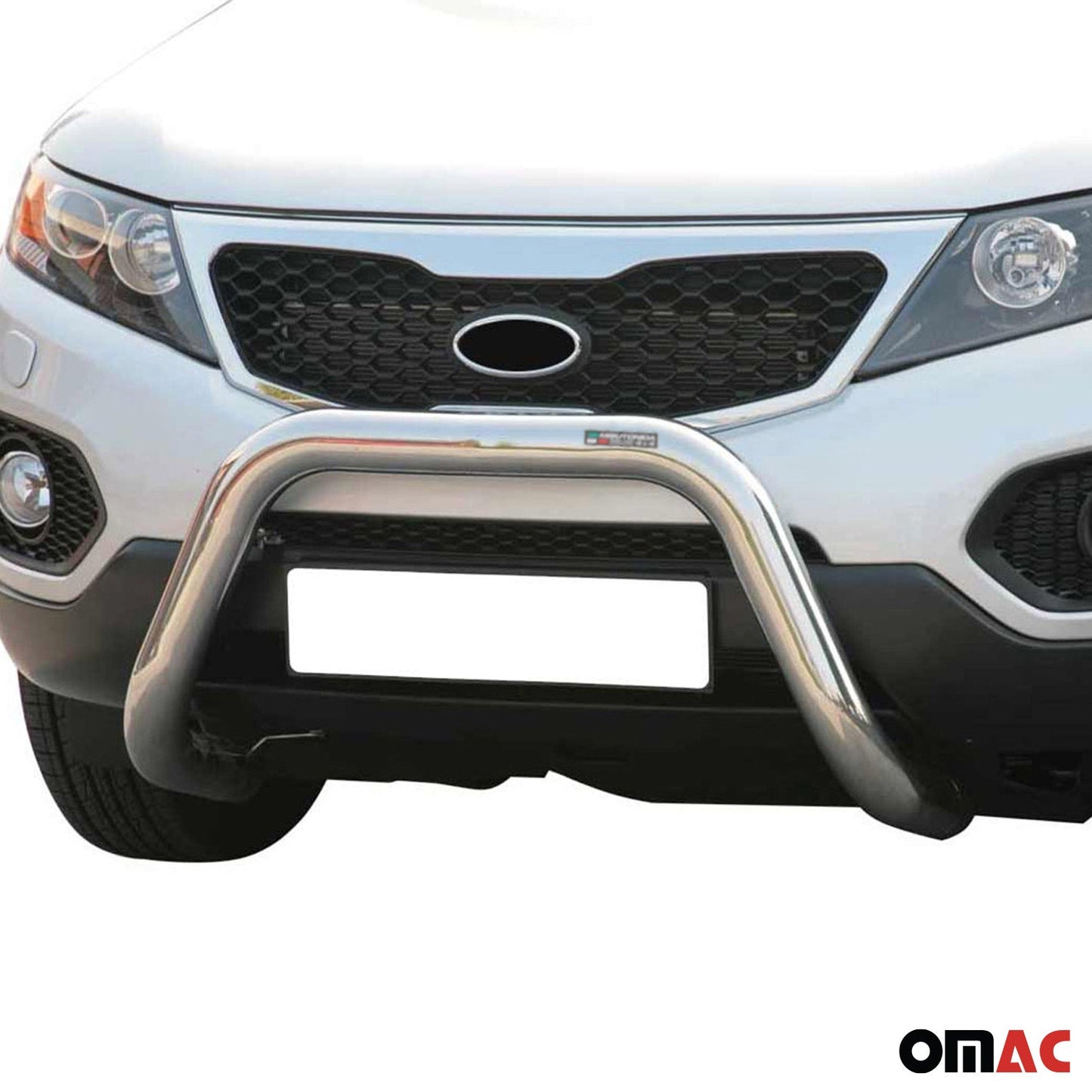 Bară de protecție/buton față pentru Kia Sorento 2009-2012 ø76mm oțel argintiu protecție