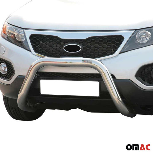Bară de protecție/buton față pentru Kia Sorento 2009-2012 ø76mm oțel argintiu protecție
