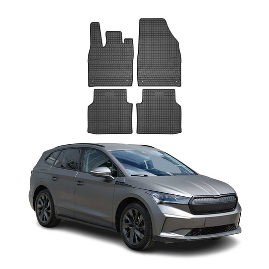 Covorașe cauciuc Skoda Enyaq 2020-2025, set 4 piese, negru