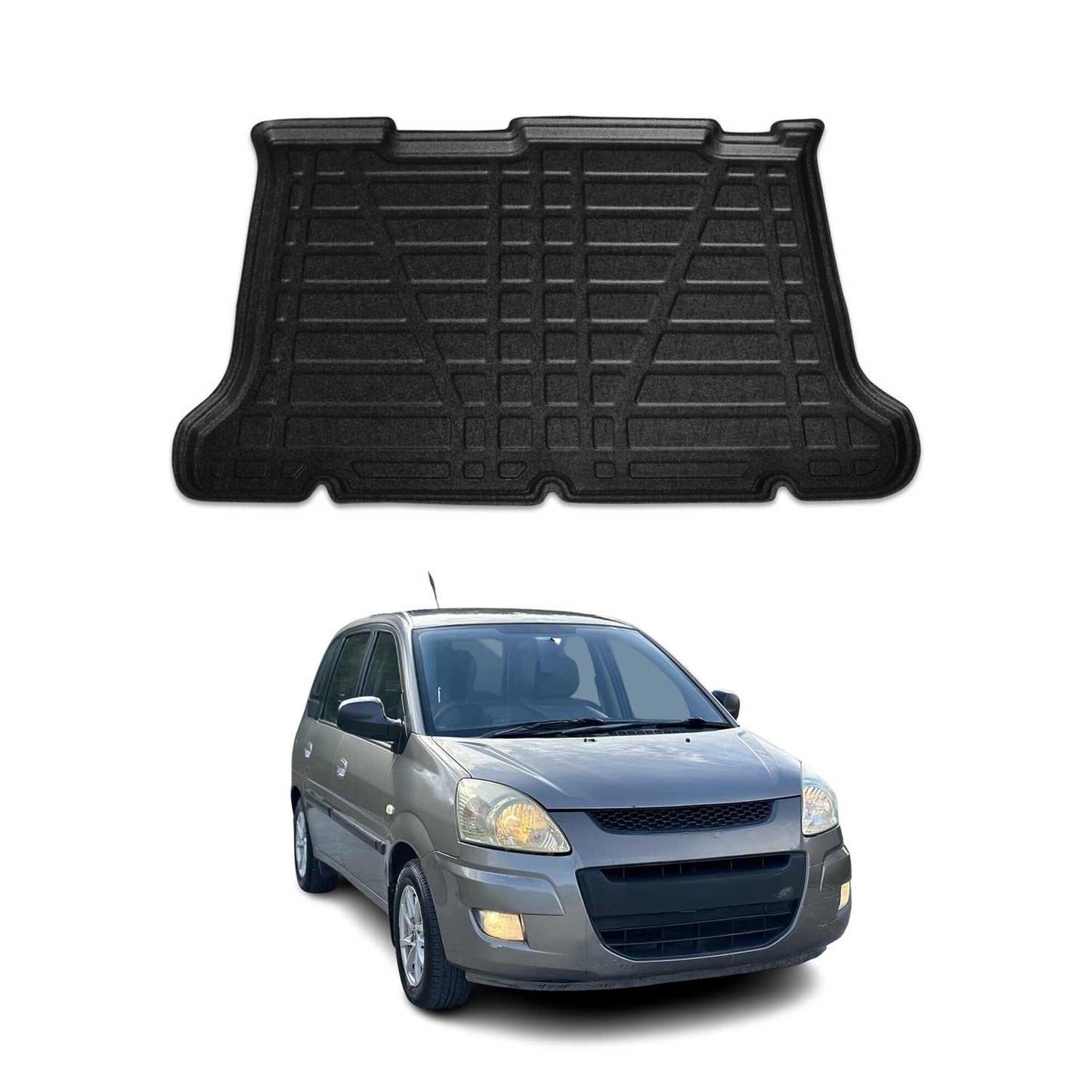 Kofferraumwanne Laderaumwanne für Hyundai Matrix 2004-2010 Gummi TPE Schwarz
