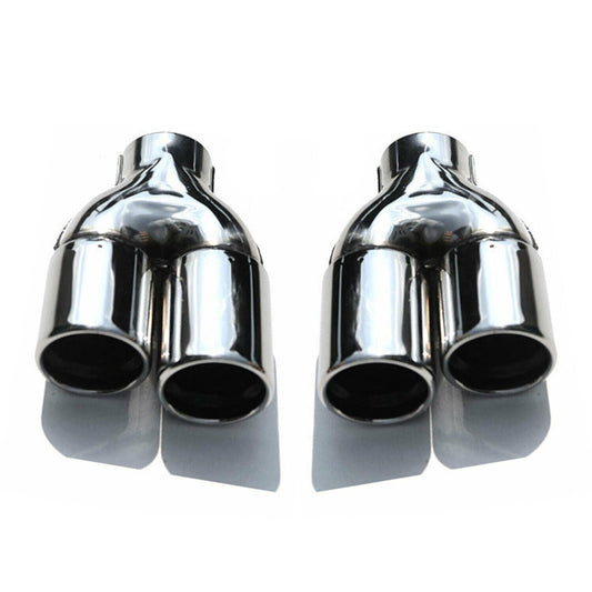 Auspuffblende Endrohr für Mercedes S Klasse W221 2005-2013 Stahl Chrom 60mm 2x