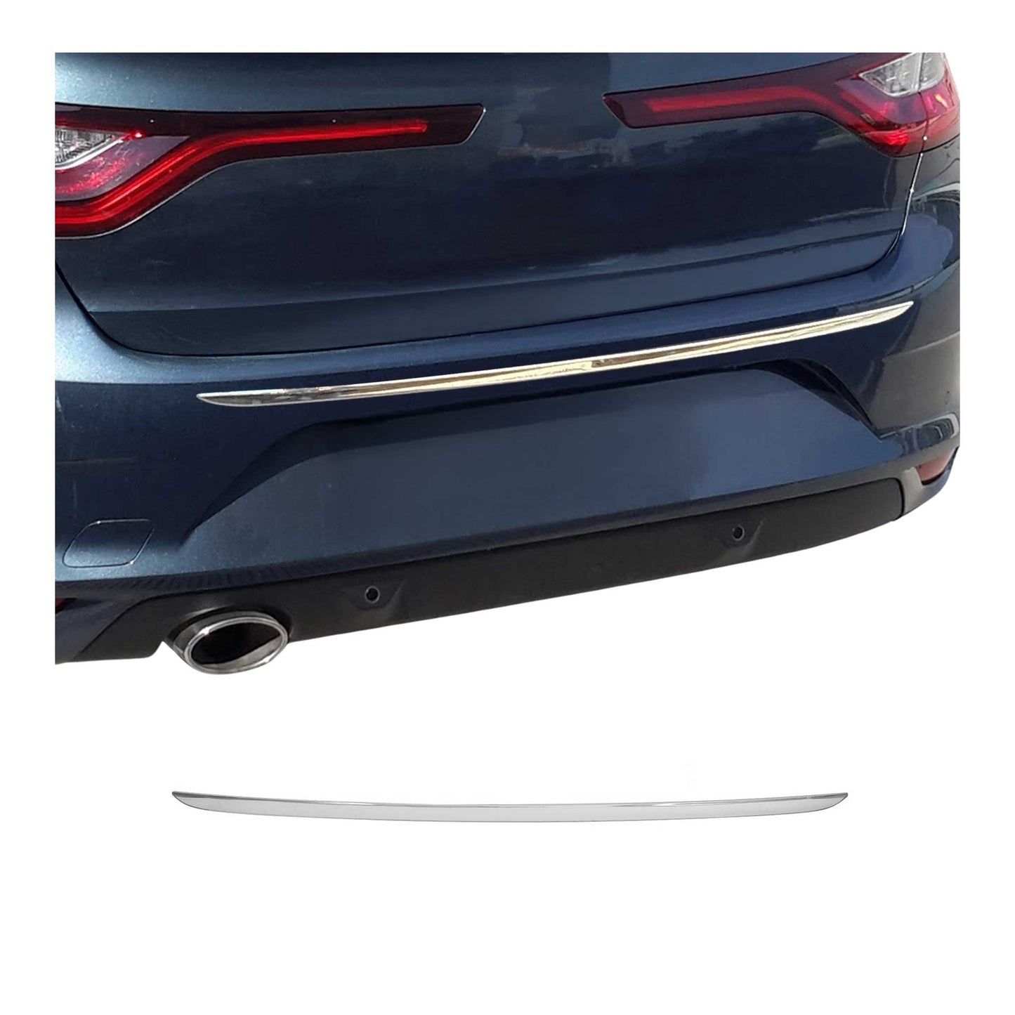 Bandă decorativă portbagaj, bandă decorativă spate pentru Opel Insignia B 2017-2022, oțel inoxidabil cromat