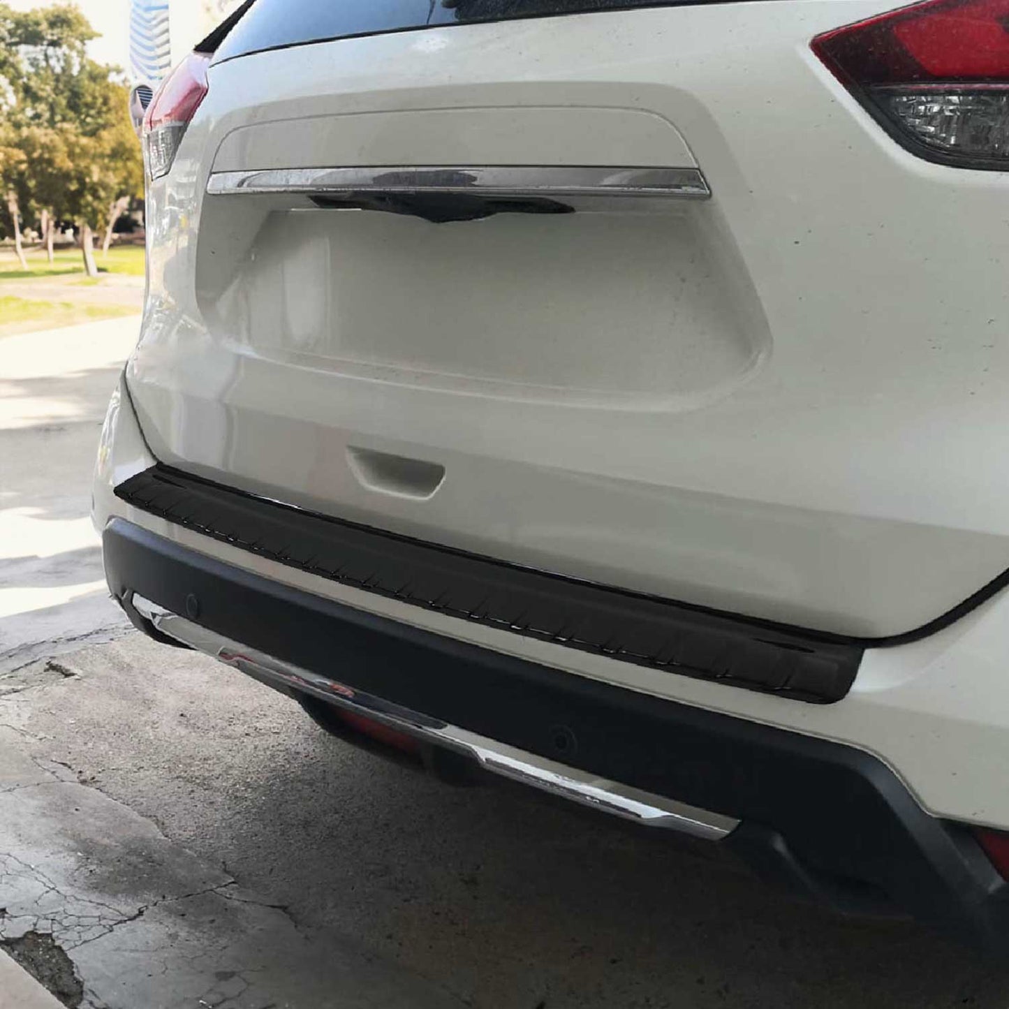 Ladekantenschutz Stoßstangenschutz für Nissan X-Trail 2017-21 Glanz Schwarz ABS