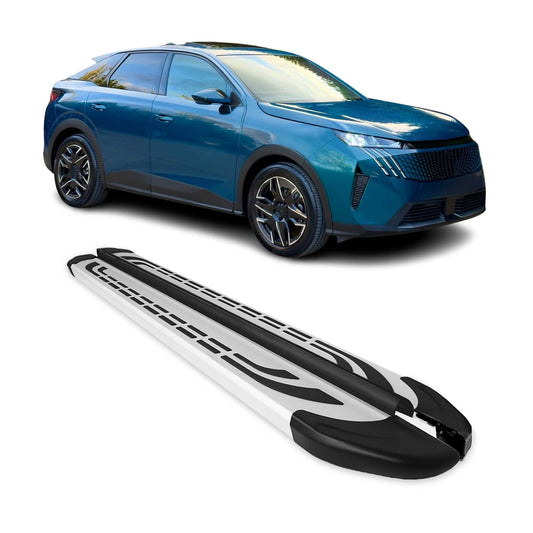 Praguri laterale Peugeot 3008 III 2024-2025, aluminiu, argintiu