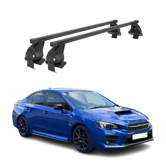 Menabo Dachträger für Subaru WRX STI mk4 2017-2018 FL 50kg Stahl Schwarz 2x