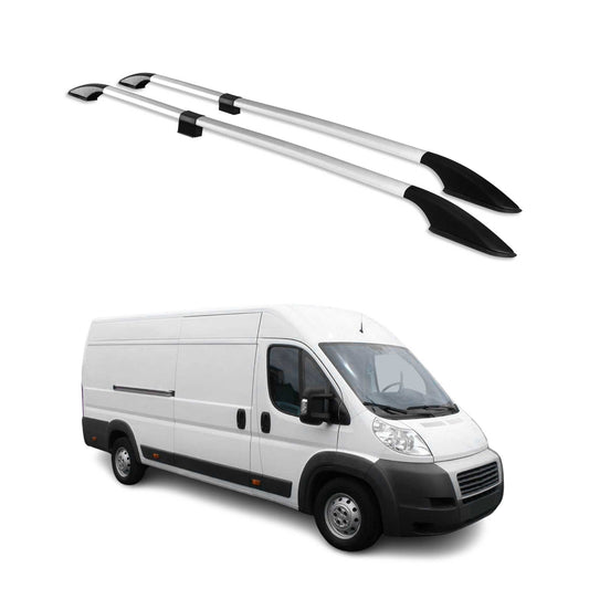 Dachreling Dachgepäckträger für Fiat Ducato 2006-2025 H2 & L4 Langer Alu Grau