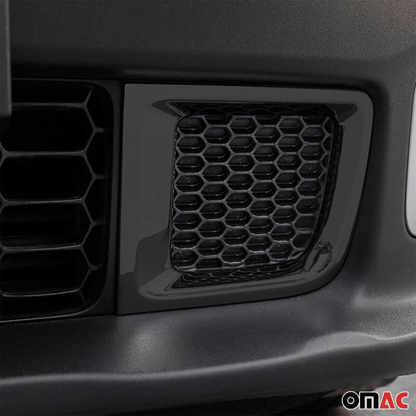 Kühlergrill Leisten Grillleisten für Jeep Renegade 2015-2019 Chrom ABS Dunkel 2x