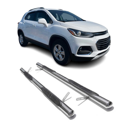 Trepte laterale/scări din oțel inoxidabil pentru Chevrolet Trax 2012-2021, argintii