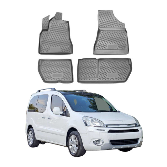2008-2018 Citroen Berlingo Fußmatten TPE Grau 4 tlg