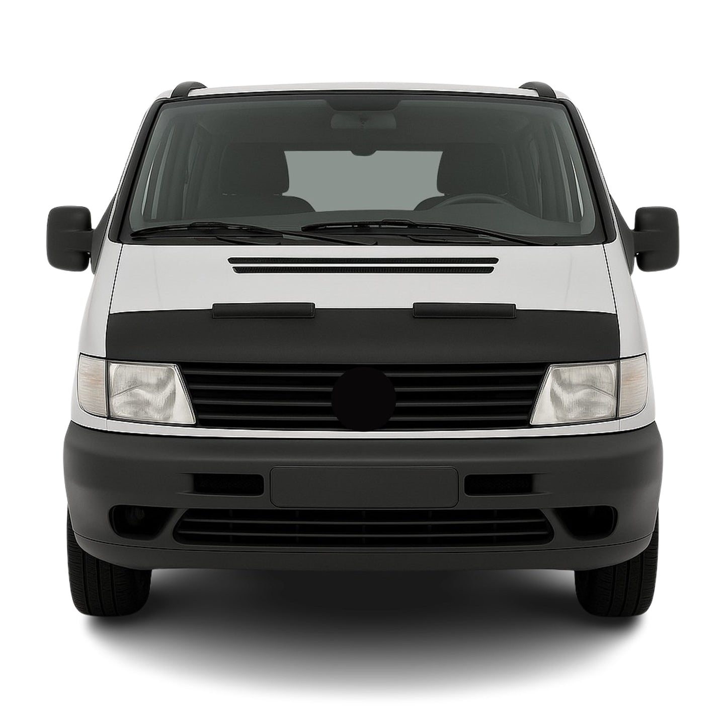 Haubenbra Steinschlagschutz für Mercedes Vito W638 1996-2003 Schwarz Halb