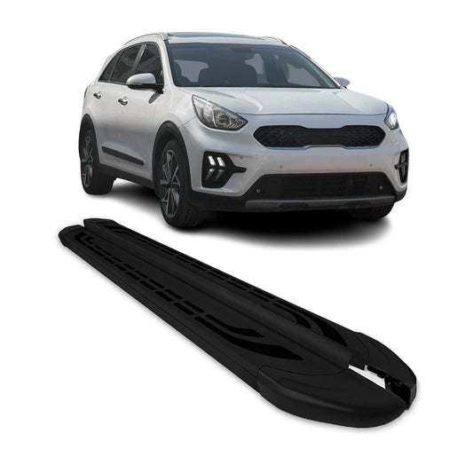 Trittbretter Seitenschweller Seitenbretter für Kia Niro 2016-2025 Alu Schwarz