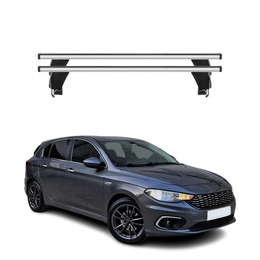 Menabo Dachträger Grundtäger für Fiat Tipo Schrägheck 2015-2025 50kg Alu Grau 2x